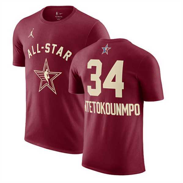 Men's 2024 All-Star #34 Giannis Antetokounmpo Crimson T-Shirt,We sell and wholesale Men's 2024 All-Star #34 Giannis Antetokounmpo Crimson T-Shirt on line form chian!
